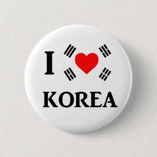 Ik hou van Korea Ronde Button 5,7 Cm