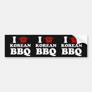 Ik hou van Koreaanse BBQ (고 기 구 이) Bumpersticker