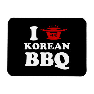 Ik hou van Koreaanse BBQ (고 기 구 이) Magneet