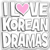 Ik hou van Koreaanse Dramas Sticker (Voorkant)