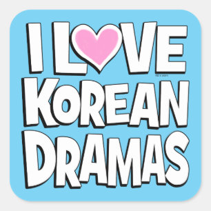 Ik hou van Koreaanse Dramas Vierkante Sticker