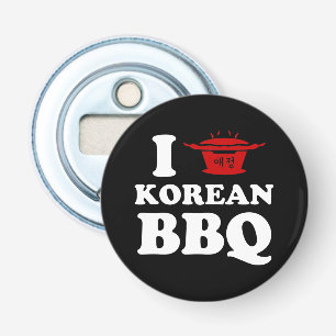 Ik hou van Korean BBQ (고기구이) Button Flesopener