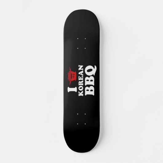 Ik hou van Korean BBQ (고기구이) Skateboard (Voorkant)