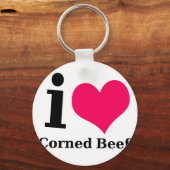 Ik hou van kornvlees sleutelhanger (Voorkant)