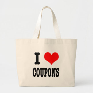 Ik HOU van kortingsbonnen Grote Tote Bag