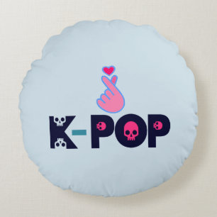 ♥Ik hou van KPop Fabulous Soft en kreukvrij Rond Kussen