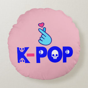 ♥Ik hou van KPop Fabulous Soft en kreukvrij Rond Kussen