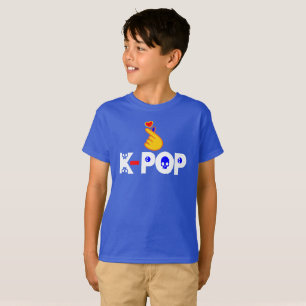 ♥ ik hou van KPop Koreaans-schattige hartvinger T-shirt