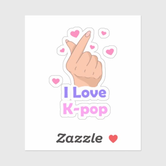 Ik hou van Kpop vinyl Sticker (Vel)