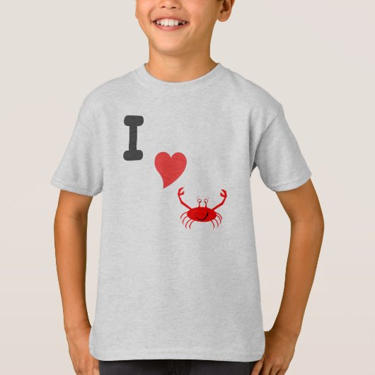 Ik hou van krab t-shirt (Voorkant)