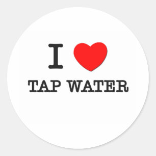 Ik hou van krap water ronde sticker