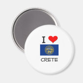 Ik hou van Kreta Nebraska Magneet (Voorkant / Achterkant)