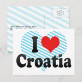 Ik hou van Kroatië Briefkaart (Voorkant / Achterkant)
