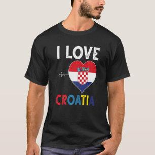Ik hou van Kroatië voor alle Kroatische mannen en T-shirt