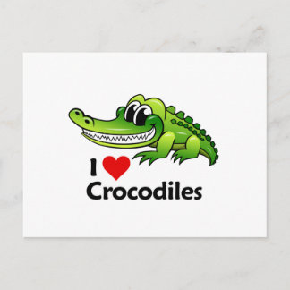 Ik hou van krokodillen briefkaart
