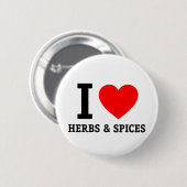 Ik hou van kruiden en specerijen ronde button 5,7 cm (Voorkant /achterkant)