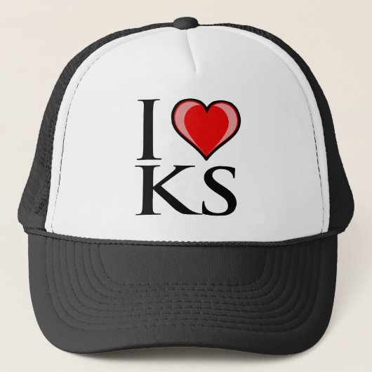 Ik hou van KS - Kansas Trucker Pet (Voorkant)