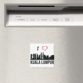 Ik hou van Kuala Lumpur Skyline Magneet (Insitu (Vaatwasser))