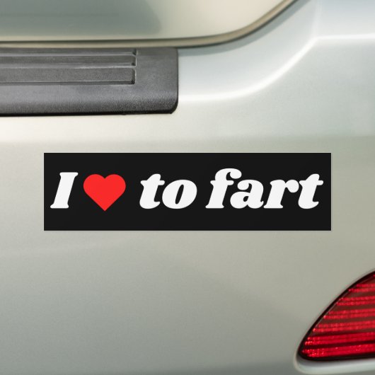 Ik hou van kunst bumpersticker (Op auto)