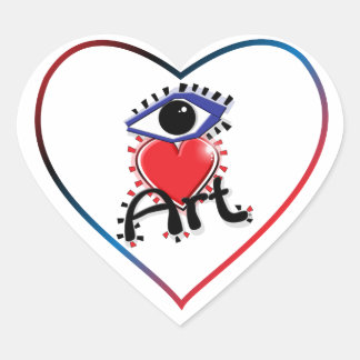 IK HOU VAN KUNST HART STICKER
