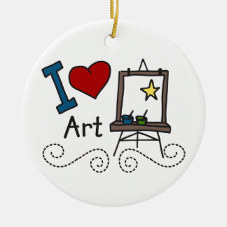 Ik hou van kunst keramisch ornament