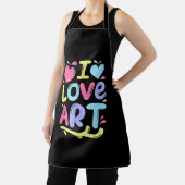 Ik hou van kunst, kunstenaarsschilder Kleurrijk sc Schort (Insitu)