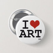 Ik hou van kunst ronde button 5,7 cm (Voorkant /achterkant)