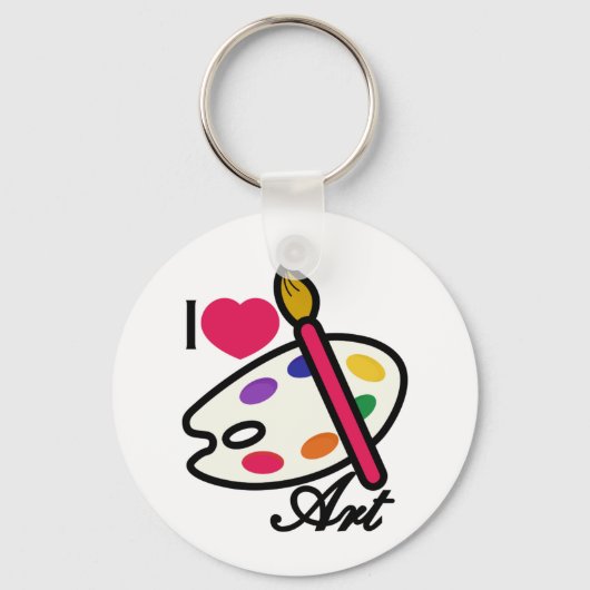 Ik hou van kunst sleutelhanger (Voorkant)