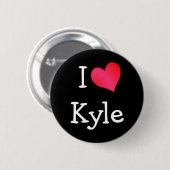 Ik hou van Kyle Ronde Button 5,7 Cm (Voorkant /achterkant)