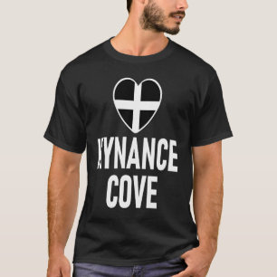 Ik hou van Kynance Cove Cornwall Vlag Hart Saint P T-shirt