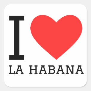 Ik hou van la habana vierkante sticker