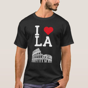 Ik hou van LA Heart Flag Los Angeles Colosseum Coo T-shirt