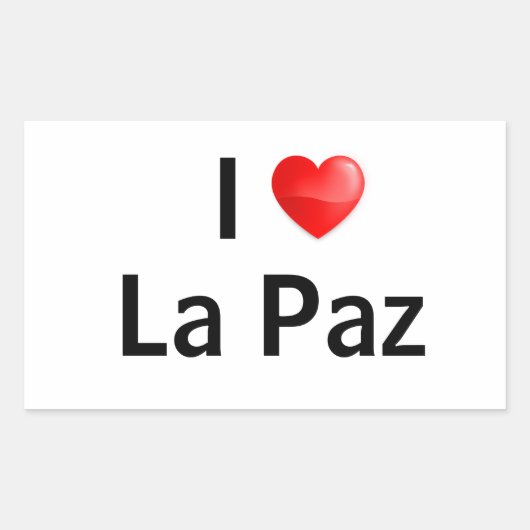 Ik hou van La Paz Rechthoekige Sticker (Voorkant)