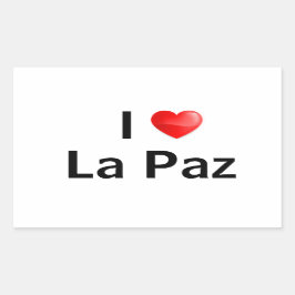 Ik hou van La Paz Rechthoekige Sticker