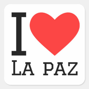 Ik hou van la Paz Vierkante Sticker
