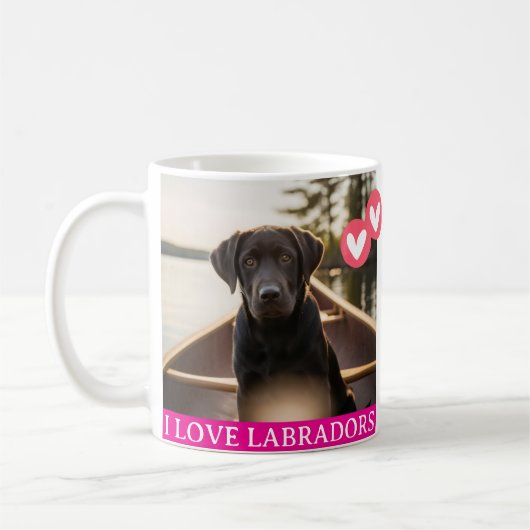 Ik hou van Labradors Mok (Links)