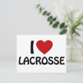 Ik hou van Lacrosse Briefkaart (Staand voorkant)