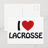Ik hou van Lacrosse Briefkaart (Voorkant / Achterkant)
