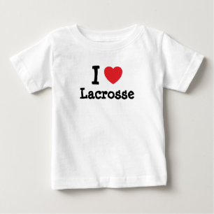 Ik hou van Lacrosse hart aangepast aan maat