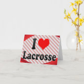 Ik hou van Lacrosse Kaart (Gele Bloem)
