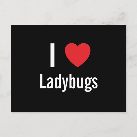 Ik hou van Ladybugs Briefkaart (Voorkant)
