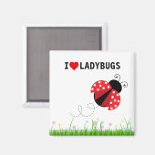Ik hou van Ladybugs Magnet Magneet (Voorkant / Achterkant)
