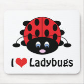 Ik hou van Ladybugs Mousepad Muismat (Voorkant)