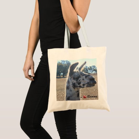 Ik hou van lama's, schattige lama-canvas tas (Voorkant (product))