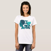 Ik hou van lange hoes t-shirt (Voorkant volledig)