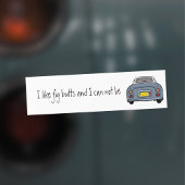 Ik hou van Lapis Grey Figaro Car Bumpersticker