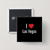 Ik hou van Las Vegas Vierkante Button 5,1 Cm (Voorkant /achterkant)