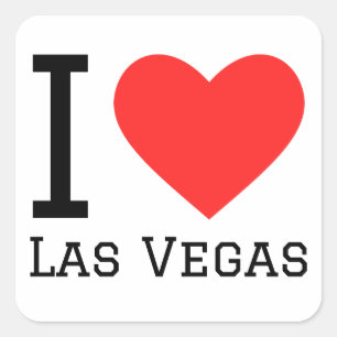 Ik hou van Las Vegas Vierkante Sticker