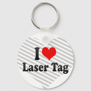 Ik hou van laserLabel Sleutelhanger