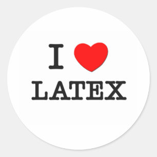 Ik hou van latex ronde sticker